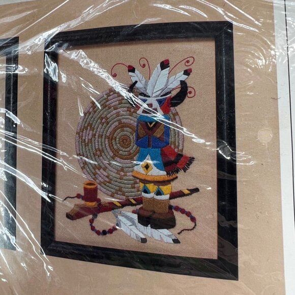 The Creative Circle 0552 Indian Artifacts Embroidery Kit NEW Vintage 1987 - Picture 3 of 6